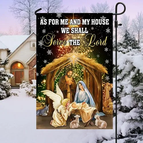 ميل عائلة يسوع المقدسة علم عيد الميلاد كما بالنسبة لي وعلمي جاردن RRM #1