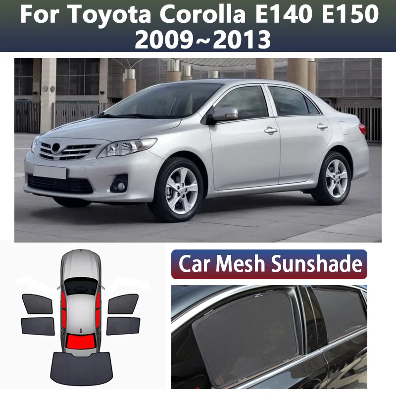 

Car Sun Visor For Toyota Corolla E140 E150 2009~2013 Sunscreen Magnetic Window Mesh Sunshade Shading Curtains Cover Accessories