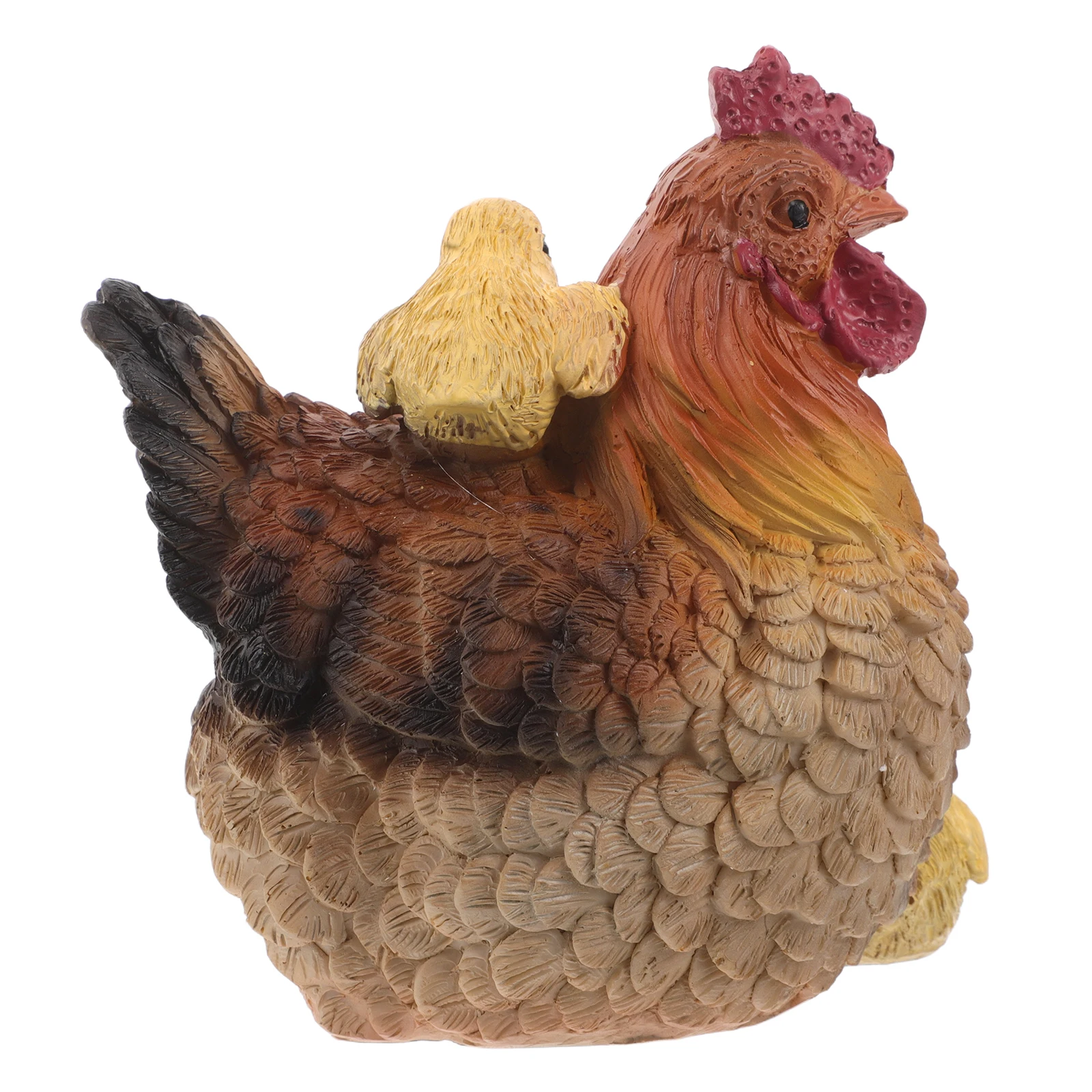 

1 set Farm Hen Ornament Resin Chicken Statue For Garden Yard Balcony Decor Outdoor Landscape Layout Prop Simulated Animal