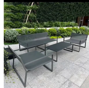 Nordic outdoor courtyard sofa combination waterproof and sunscreen leisure terrace balcony garden aluminum alloy