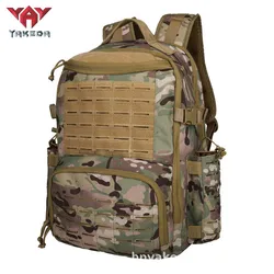 YAKEDA 1000D Polyester Tactical Backpack Laser MOLLE Water Scratch Resistant 50L Large Capacity Military Hiking Mountain Bag