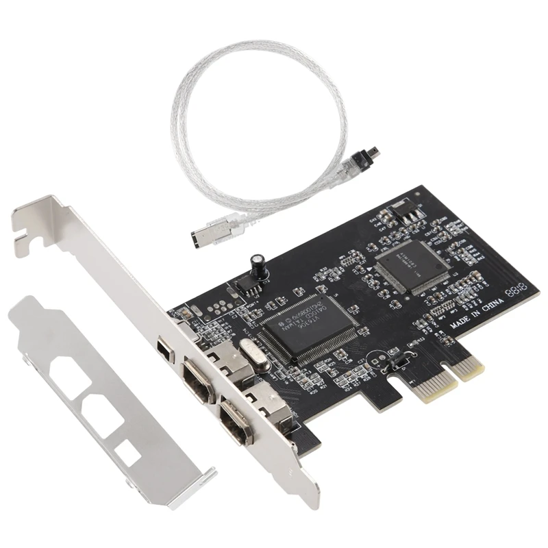 

PCI-E PCI Express Firewire Card, IEEE 1394 Controller Card With Firewire Cable, For Video, Audio Transmission,Etc