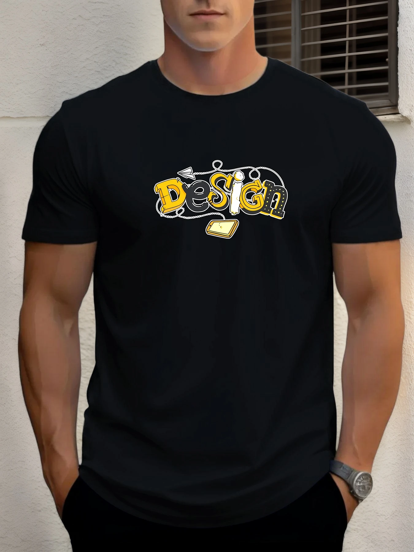 

T Shirts For Men Design 100% Cotton Graphic Printing Summer Round Neck T-Shirt Casual Breathable Street Style Daily Top