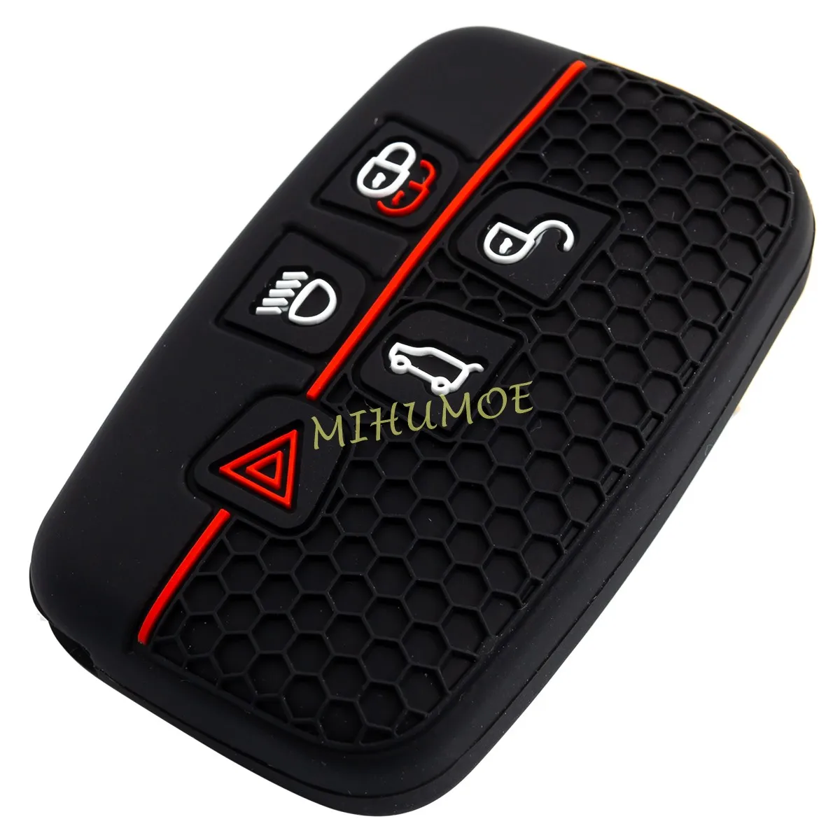 Silicone Car Remote Key Case Cover Chain For Land Rover Range Rover Sport Evoque Velar Discovery 4 Jaguar XE XJ XF 5 Buttons