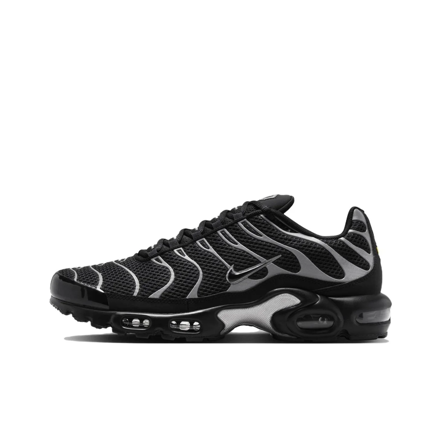 

Кроссовки Nike Air Max Plus Premium, черные, со светоотражающими элементами, серебристые, HQ3029-001