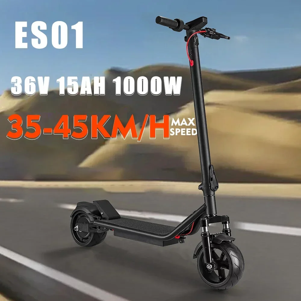 EU ES01 PEAK 1000W 48V 12.5Ah 2024  Fast Adult  Electric Scooter Speed 45km/h Range 60km 9inch tyres Foldable Electric Scooter