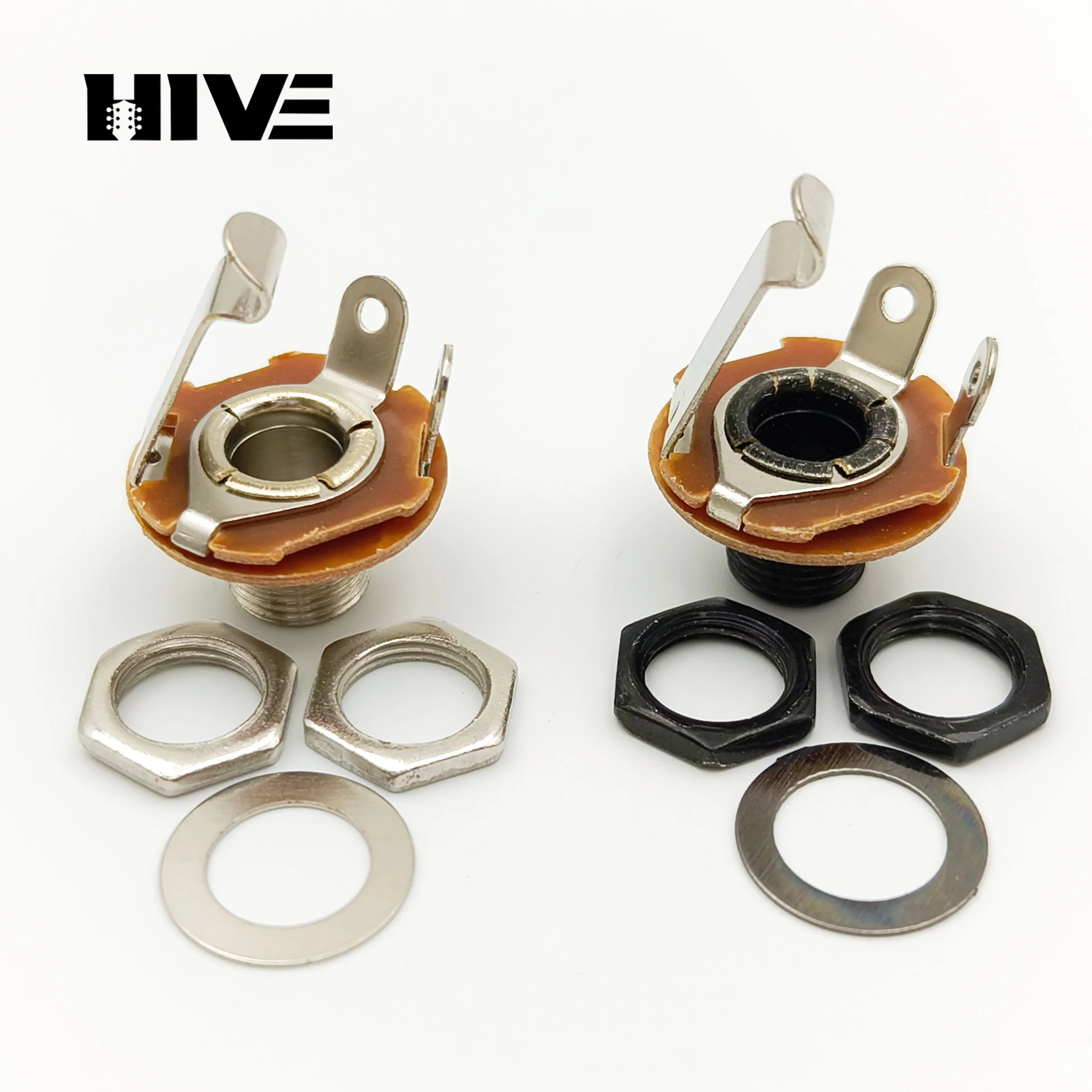 Conector Mono para Guitarra por Atacado, Entrada/Saída de Chassi 1/4 polegada (6.35MM), Soquete para Guitarra Elétrica, Peças para Guitarra