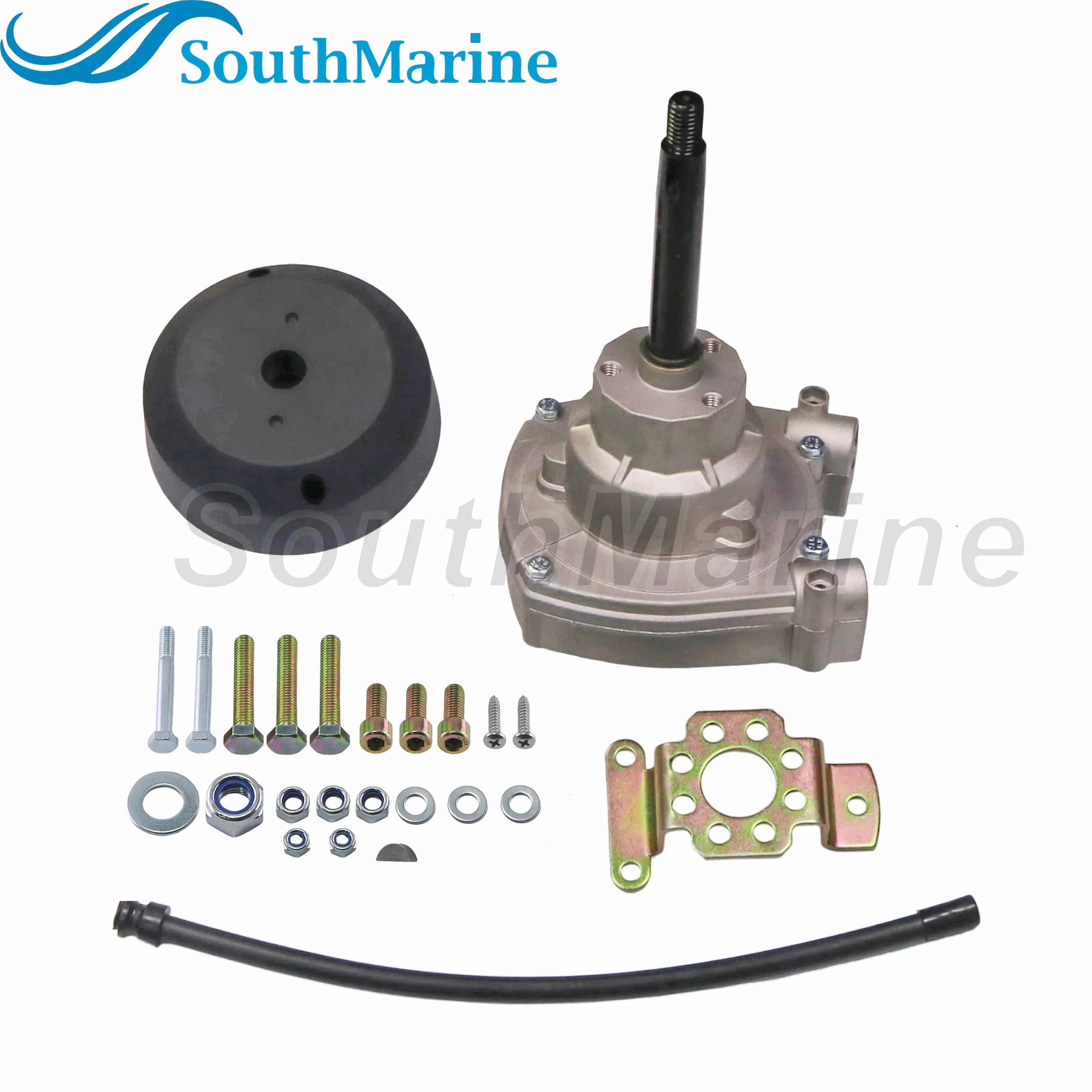 Boat Engine Marine Rotary Mechanical Steering Helm System Assembly for YK7 Outboard Engine, Chromed Zinc Alloy, 90 Degree Tilt