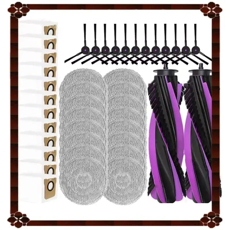 تسليم 24 ساعة 42 قطعة ملحقات بديلة للمكنسة الكهربائية الروبوتية JONR P20 PRO-الفرشاة الرئيسية، فرشاة جانبية، قماش ممسحة، كيس غبار