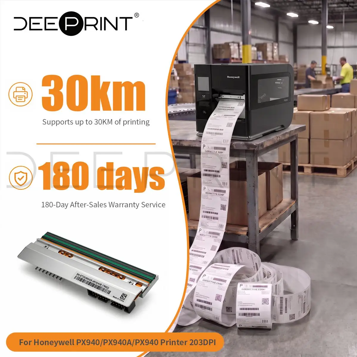 50151886-001 203DPI Thermal Printhead for Honeywell PX940 PX940A PX940V Barcode Label Printers Print Head | 3-Month Warranty