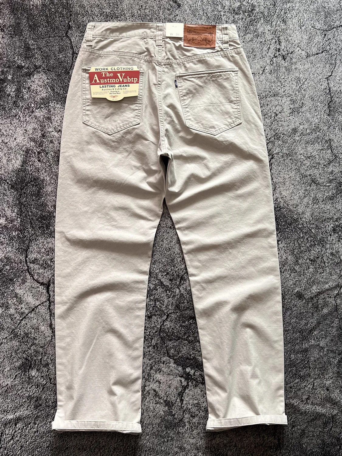 

American Style Men's Cotton Casual Pants Washed Comfortable Simple Straight Leg Color Spring Autumn Basic Match All