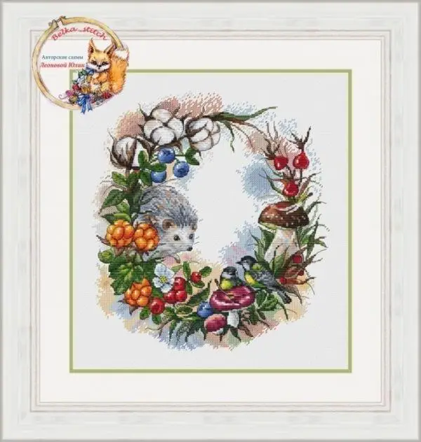 

Gift garland in the forest 35-37 Embroidery,DIY 14CT Unprinted Arts Cross stitch kits Set Cross-Stitching Home Decor