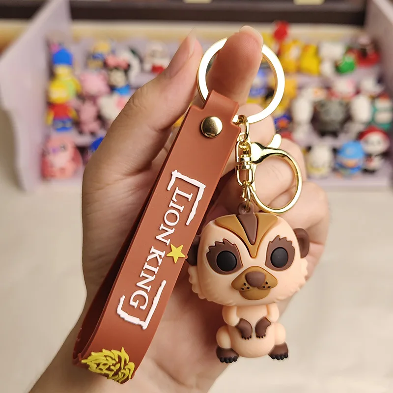 Cartoon Simba Lion King Keychain Cute bag pendant Creative couple doll key chain