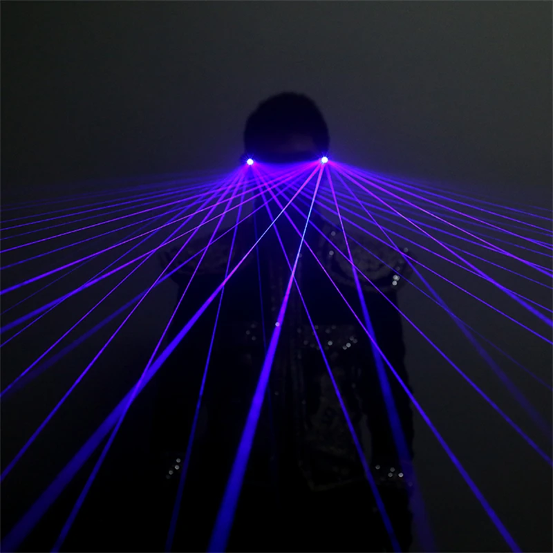 RGB Laser Party Light Glasses DJ Beam Glasses Portable Party Stage Lighting Carnival Bar Nightclub Disco Lights