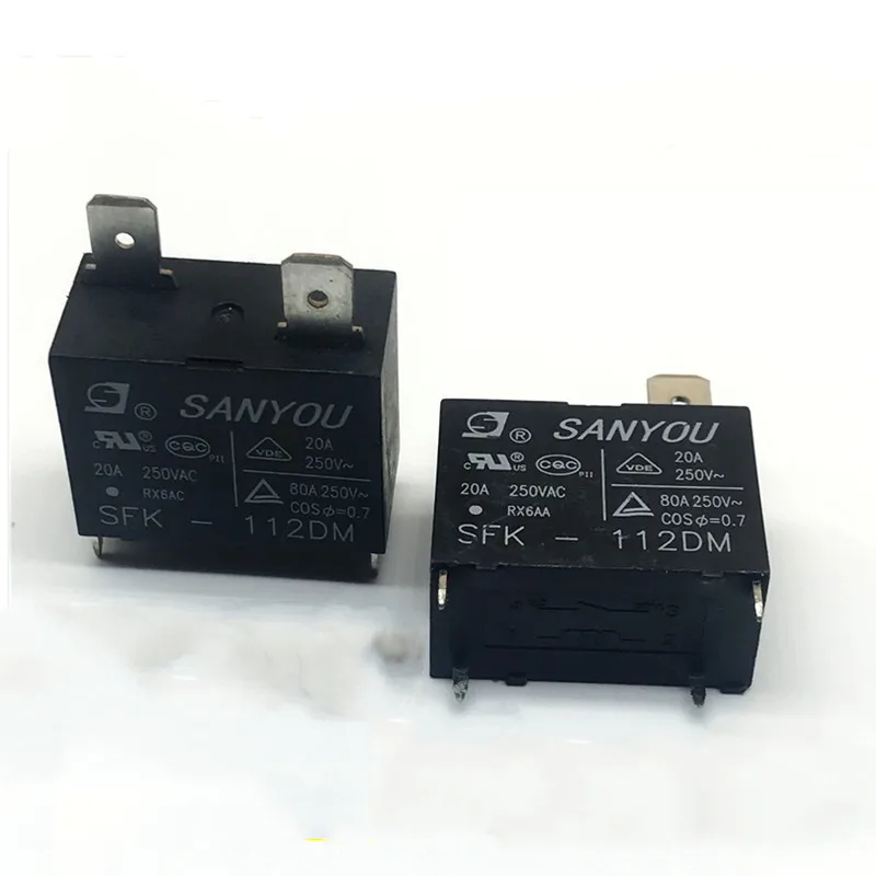 Free shipping 10PCS Original New For SANYOU SFK-105DM 5VDC SFK-106DM 6VDC SFK-112DM 12VDC SFK-124DM 24VDC 4PINS 20A Relay