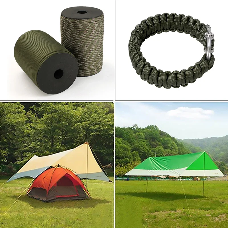 Cordón de paracaídas de 30M, 50M, 100M, 9 hebras, 4mm, cuerda para tienda de campaña al aire libre, escalada, senderismo, equipo de supervivencia,