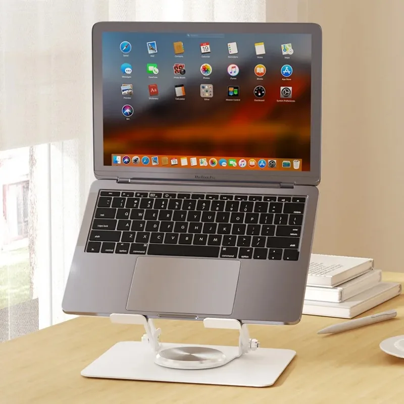 Portable Laptop Stand Fashion and Colorful Metal Wear-resistant Foldable Desktop Stand Base 360 ° Rotating Laptop Cooling Stand