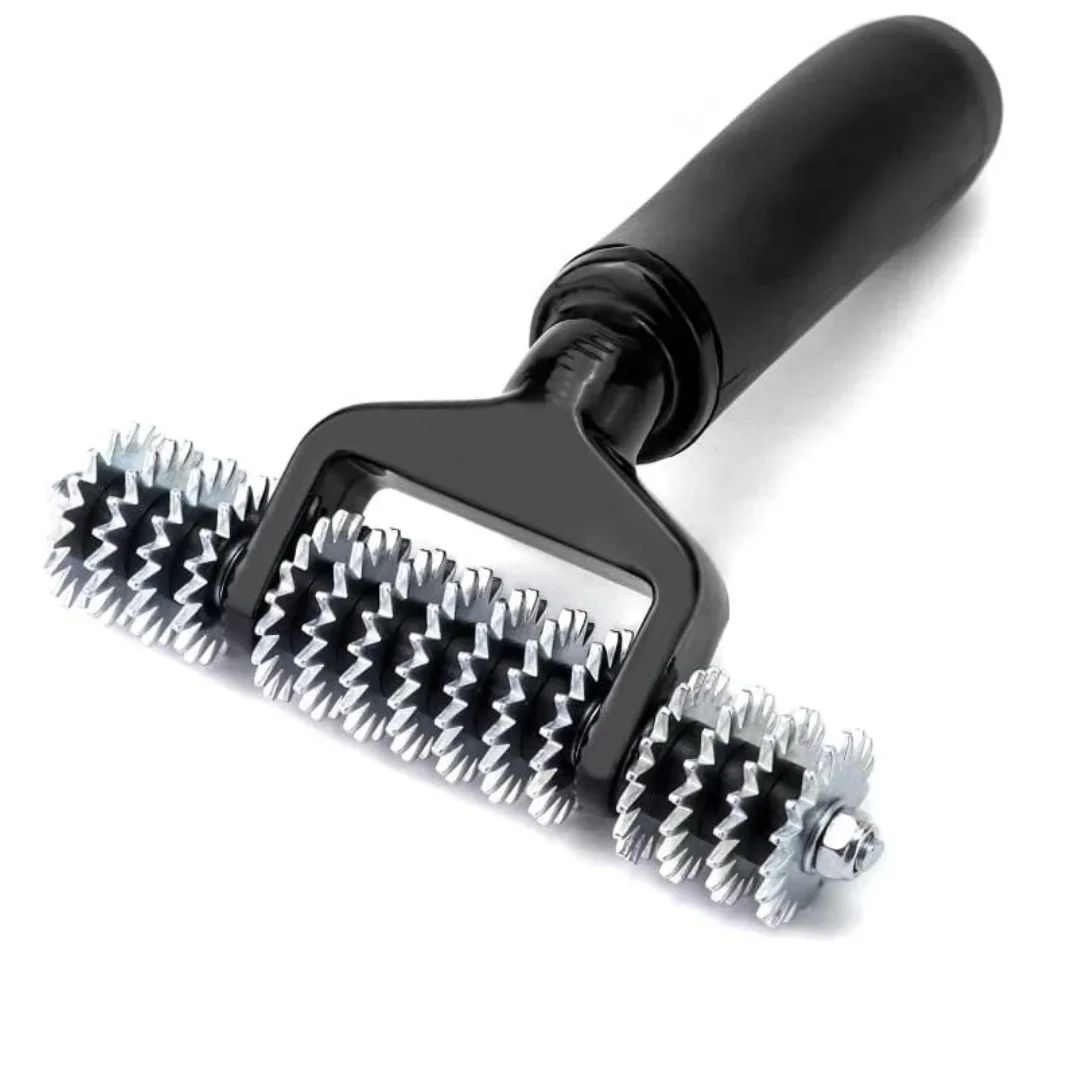 5 Inch Carpet Seam Roller Press Edge Tools Seaming Roller Spiked Star Grooming Carpet Pile Roller