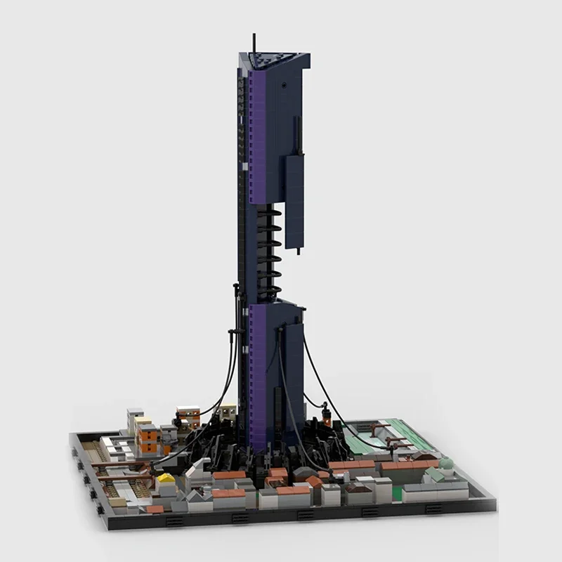 Décennie s de construction modulaires en Europe de l'Est pour enfants, briques MOC techniques, vue sur la rue, modèle de ville, ensembles de bricolage à assembler, jouets cadeaux, 17