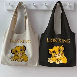 Torba na zakupy The Lion King Graphic Tote Hakuna Matata Shopper Bag Disney Women Canvas Shoulder Bag Female Eco Large-capacity