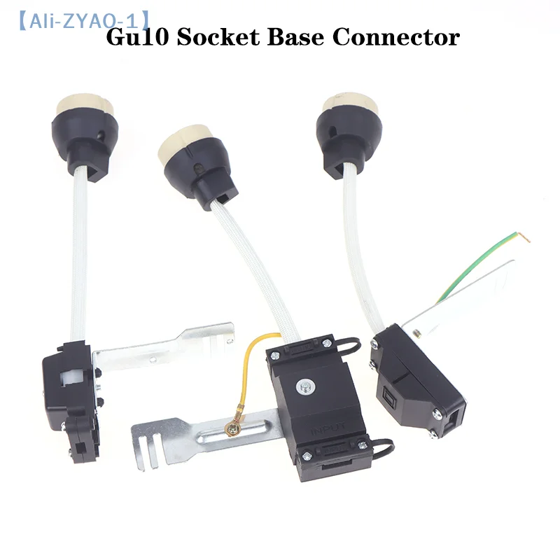 Base de lumière en céramique GU10 et bornier/pont avec manchon isolant pour support d'ampoule de lampe LED GU10, douille halogène