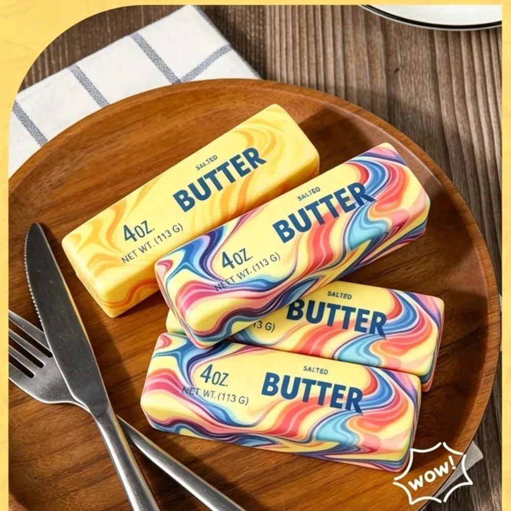 Funny Soft Butter Stick Toy Stress Relief Decompression Simulated Butter Pinch Toy Slow Rebound Slow Rising Toy For Adults