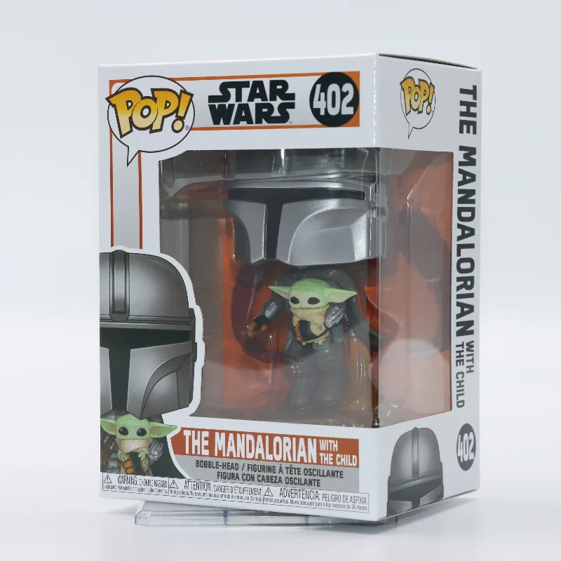 

Оригинальный Funko Pop Star Wars # 402, мандалорец с ребенком, реактивный рюкзак, летающая экшн, виниловая фигурка, модель игрушки, подарок для детей