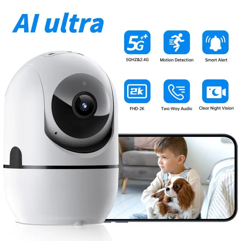 

2MP/3MP Smart AI Camera,WiFi Pan-Tilt Security Camera with Human Detection, Wired,2-Way Audio, IR Night Vision, IP64