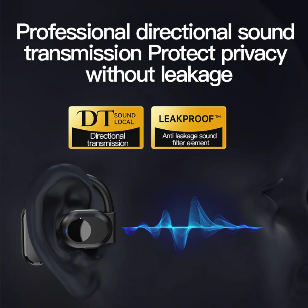 HiFi sem fio azul dente fone de ouvido handsfree estéreo, fone de ouvido sem fio cancelamento de ruído fone impermeável com microfone