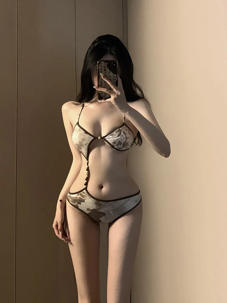 

Sexy Bikini Swimsuit Bal Thai Sle Small Chest Slimming Women's Faionable High-End Feeling MiMiMirth Brand