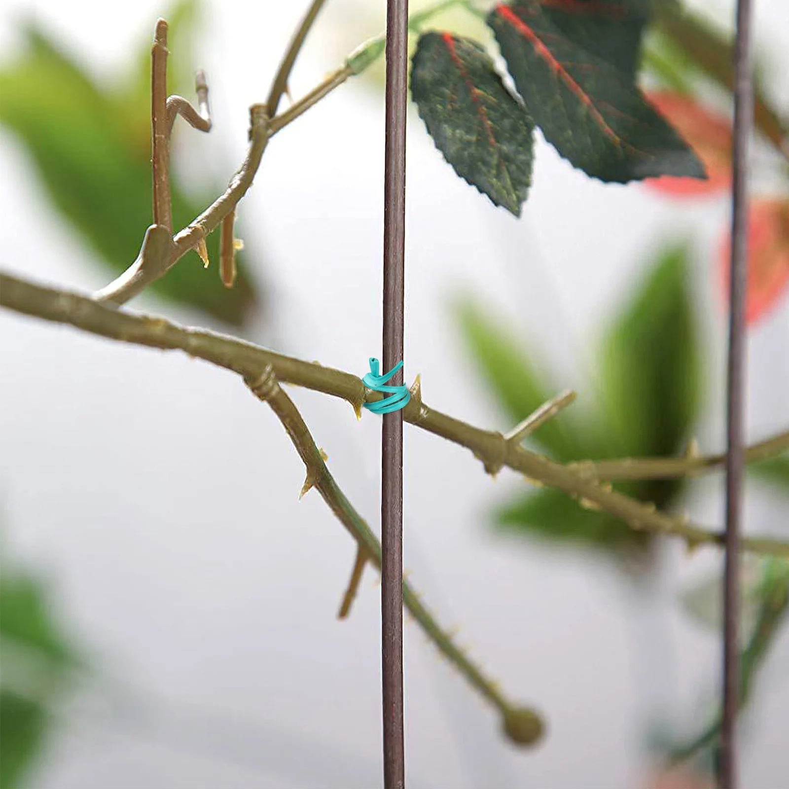 

1000 pcs Plant Support Twist Ties Cable Wire Green Flexible Elastic for Climbing Plants Food Bags Grocery Packaging Without