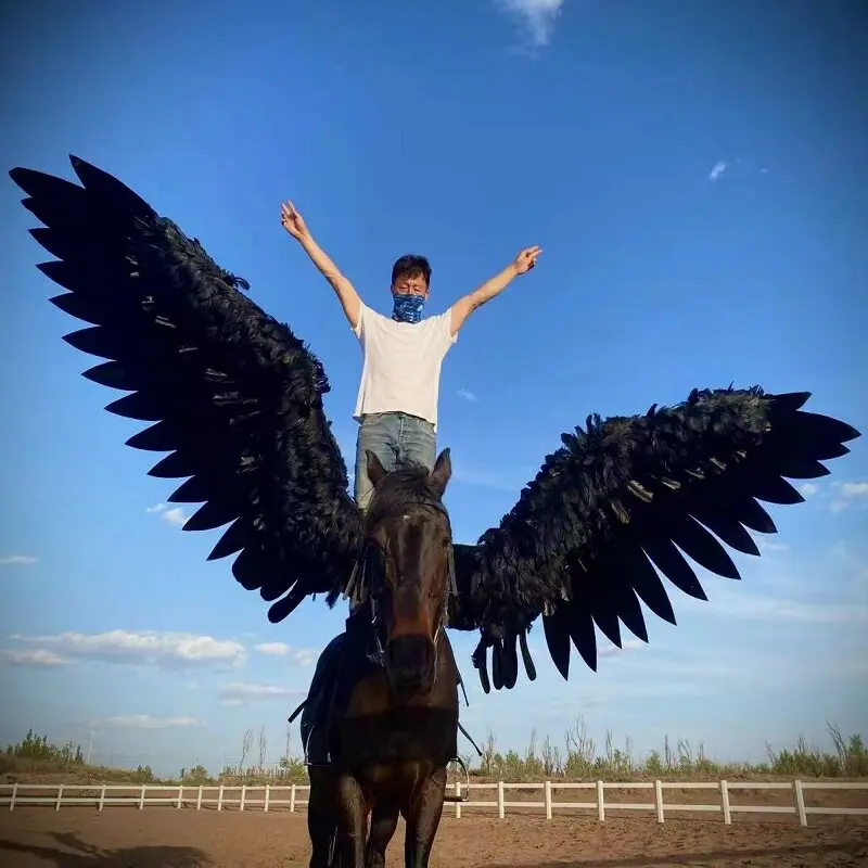 Wireless Remote Control Electric Retractable Oversized Feather Wings Electric Folding Mechanical Movable Wing Prop