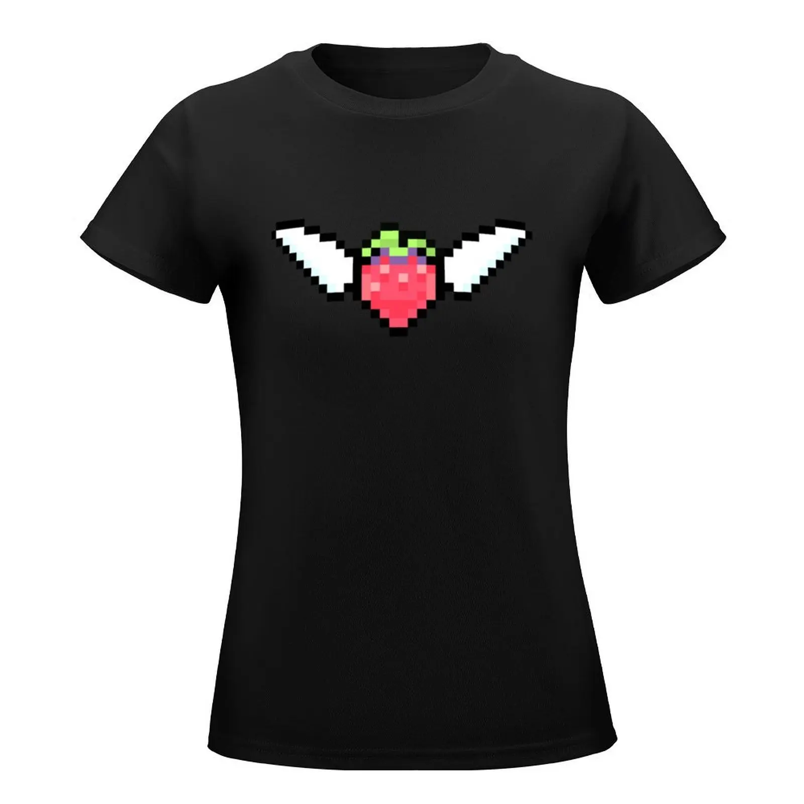 Pixel Winged Berry T-Shirt aesthetic clothes graphics Summer Women's clothing