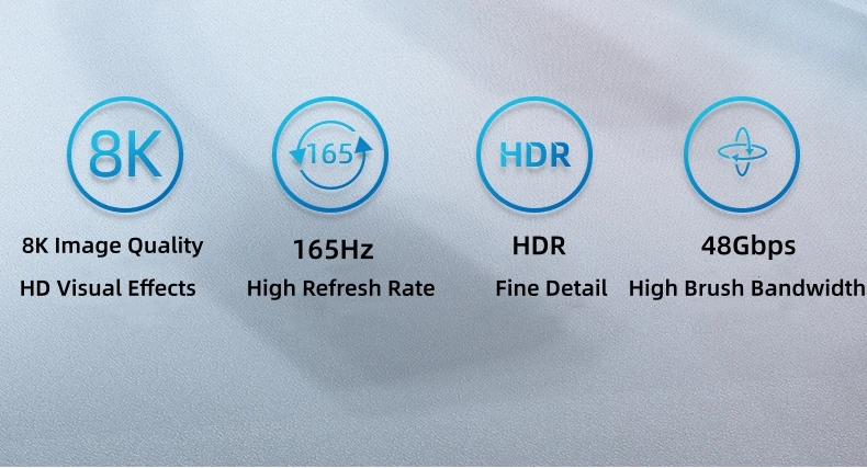 HDMI 2,1 Verlängerung Stecker zu Buchse Kabel 8k 60Hz/4k 144Hz/2k 165Hz HD HDMI-Kabel unterstützen dynamische HDR für TV, Displays, Projektoren – Detail 3