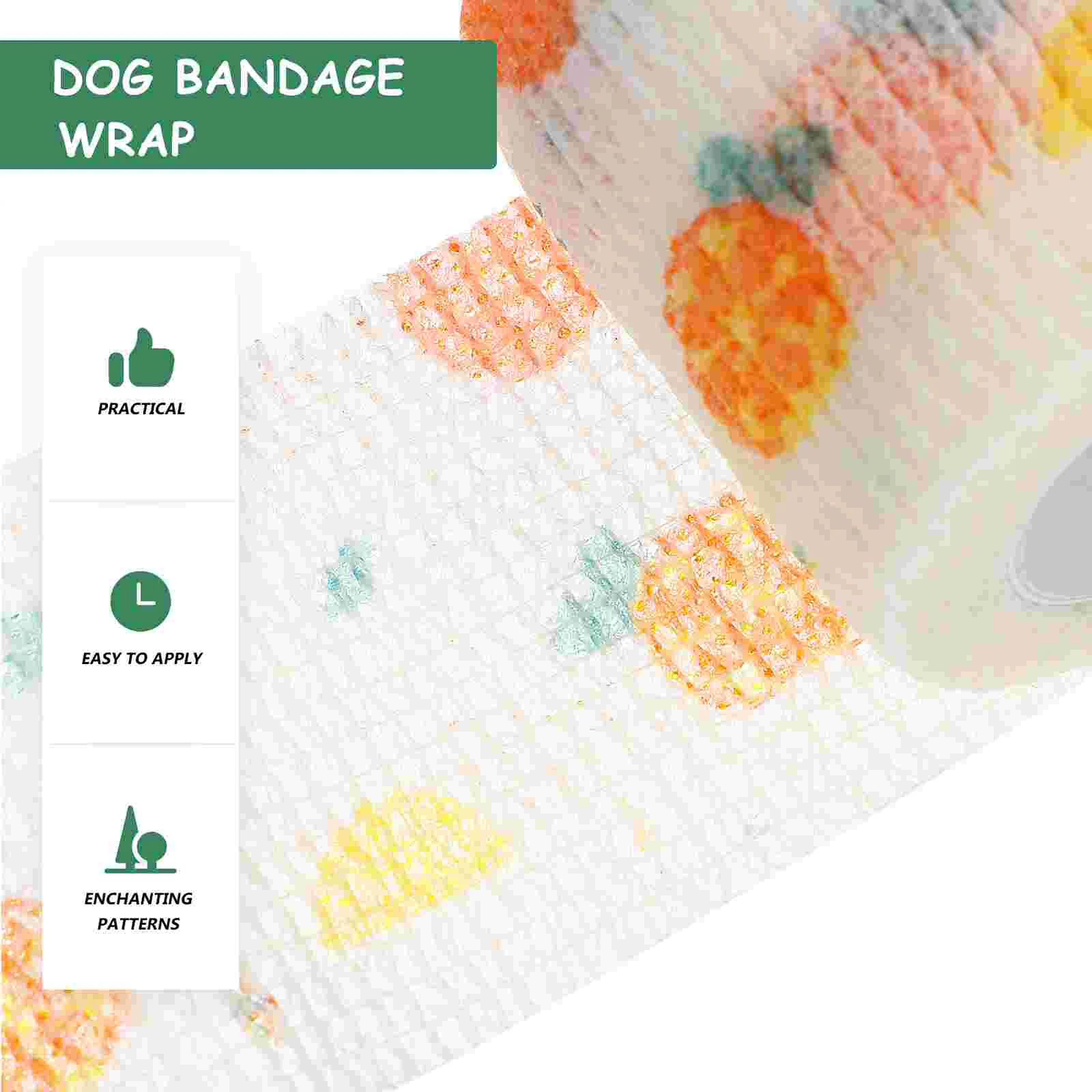 Pet Wrap Self-Adhesive Non-Woven Tape for Dog Legs Paws Wounds Self Adherent Wrap Non-Woven Cat Bandage Wrap Puppy Leg Tape