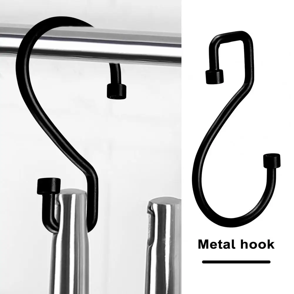 Punch-free Curtain Hook Easy Installation Curtain Hook Effortlessly Organize Home with Adjustable S-shaped Curtain for Bathroom