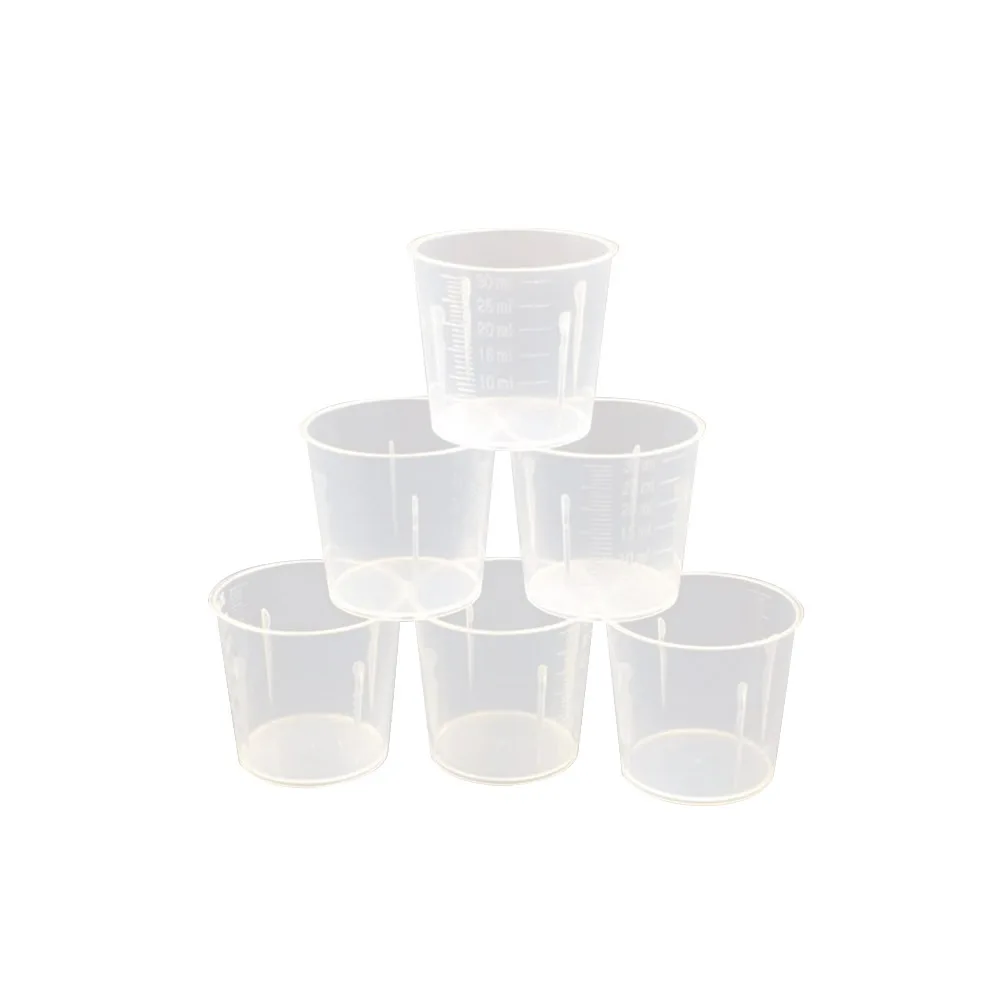 

50pcs 30Ml Plastic Graduated Measuring Cups Transparent Liquid Container For Mixing Paint Epoxy Resin Lab