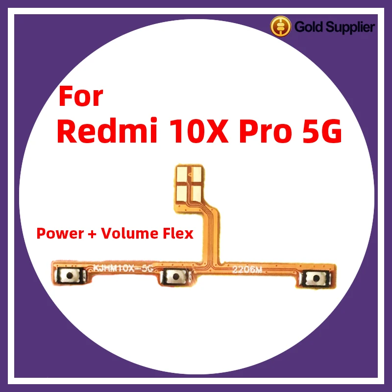 

For Xiaomi Redmi 10X Pro 5G Power ON OFF Volume Camera Key Button Switch Flex Cable Replacement