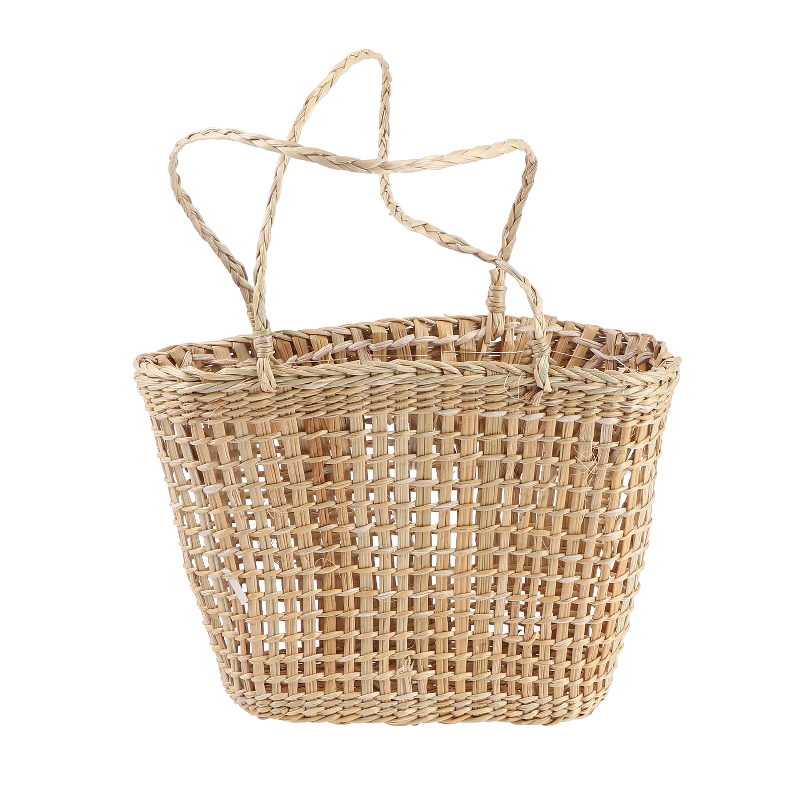 

Straw Woven Basket Storage Container H made Natural Decor Photo Prop High Quality Material Long Service Life Easy Match Interior