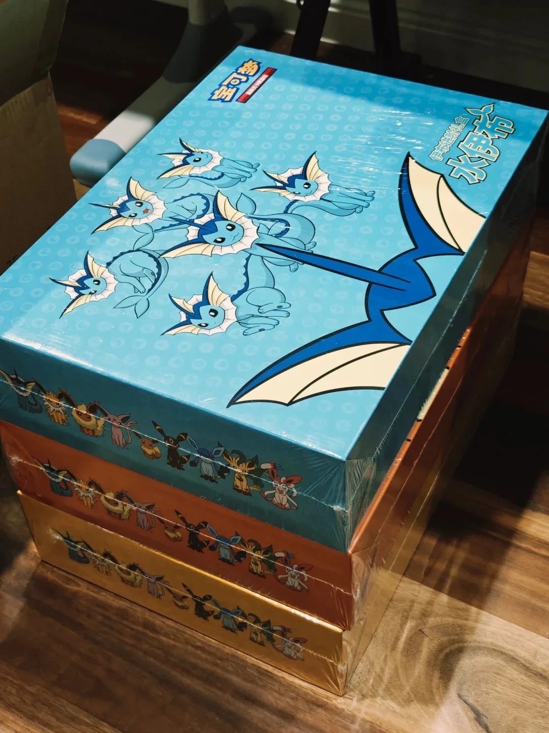 100% Original Pokemon Card PTCG Eevee Advanced Gift Box Thunder Eevee Fire Eevee Water Eevee Nine-color Convergence Packs Gifts