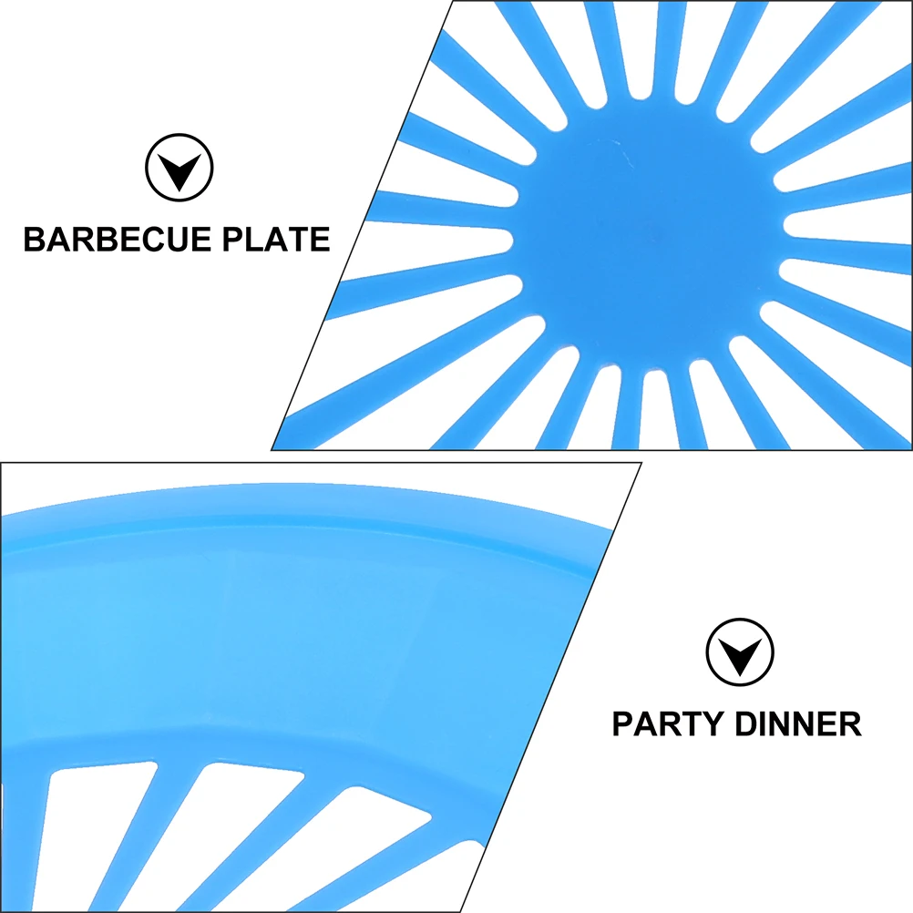 

12pcs Bbq Paper Plate Holder Lightweight Durable Plastic Support For Picnic Camping Outdoor Barbecue Party Reusable Serving Tray