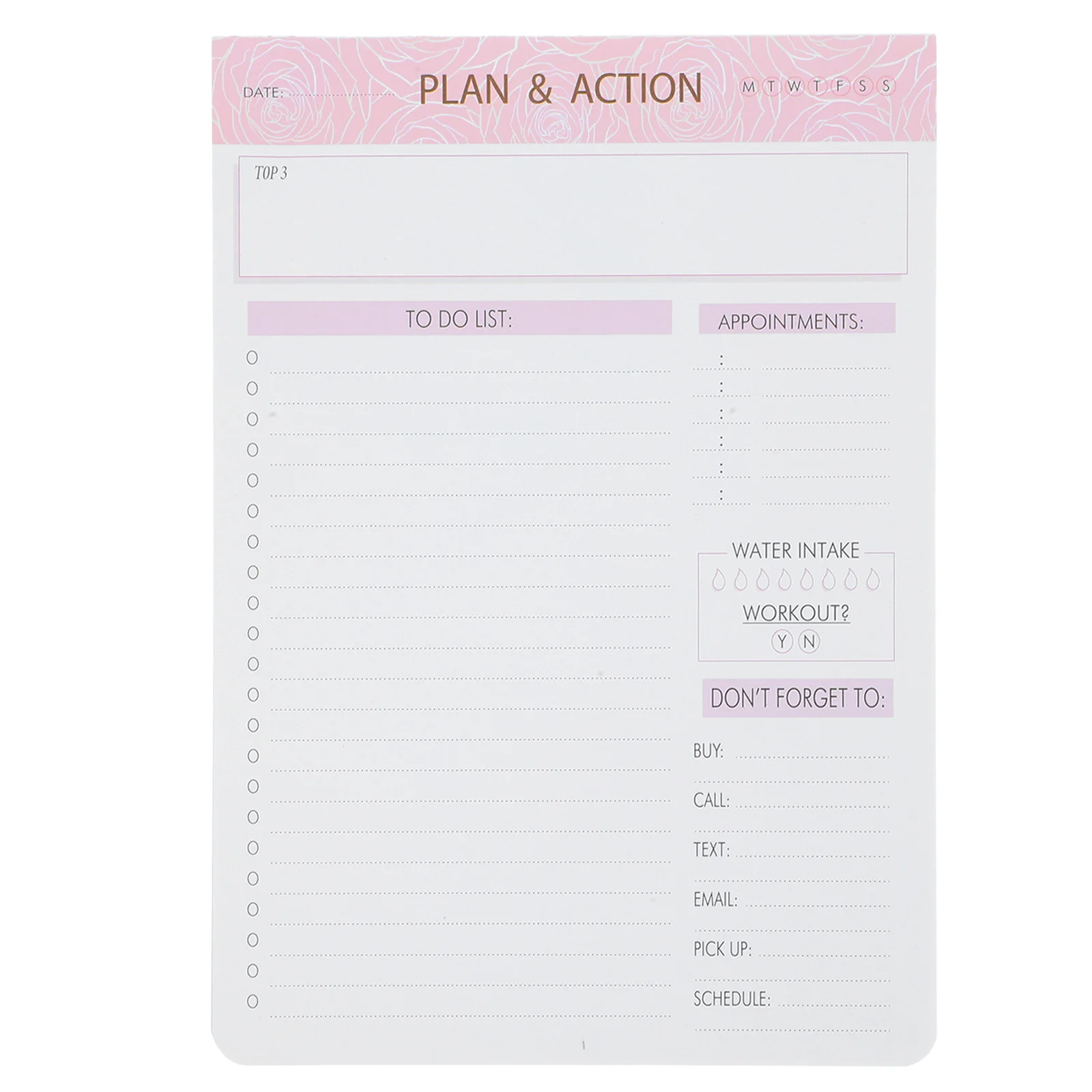 

Tear-off Meal Planner Office Note Book College Ruled Notebook Paper Tabs Notepad