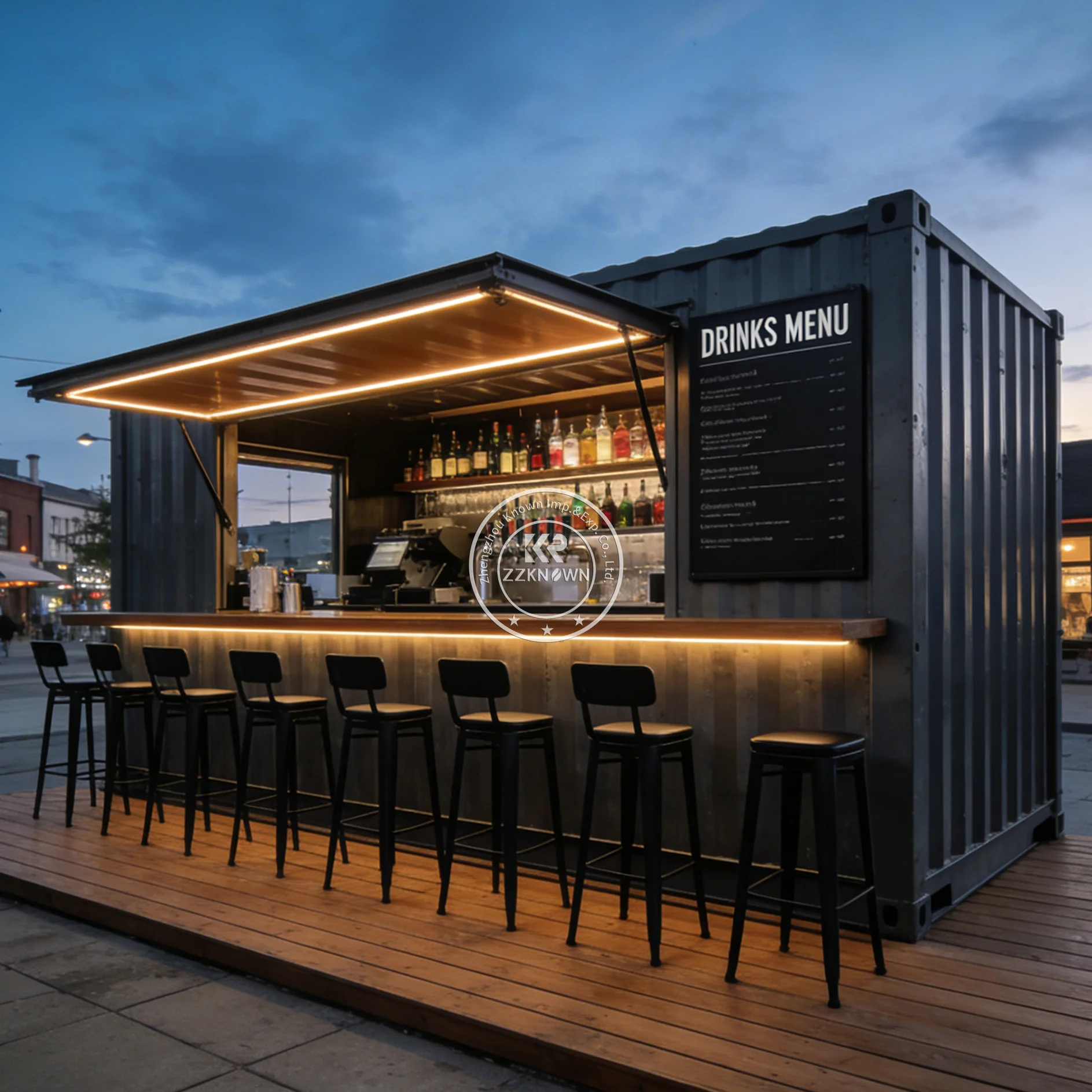 

Custom Modular Mobile Coffee Bar Container Restaurant Outdoor Beverage Juice Container Kiosk Drink Shop For Sale