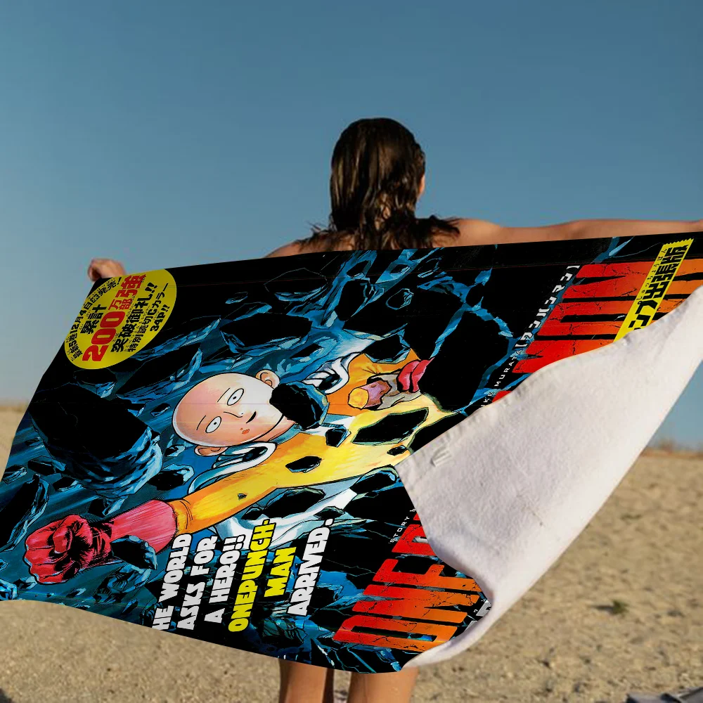 One Punch Man Japanese Microfiber Beach Towel Absorbent Quick Dry Soft Yoga Swimming Resort Mountain Climbing Towel