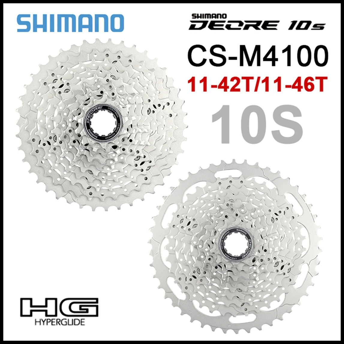 

Shimano M4100 MTB Cassette 10 Speed 42T 46T Mountain Bicycle Freewheel 10V K7 Bike Sprocket 10S CS M4100 Cycling Parts