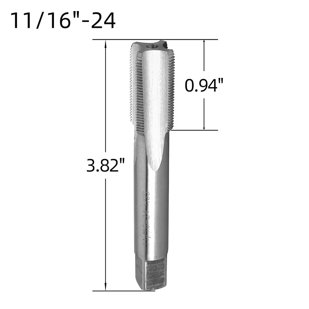 2pcs 11/16-24 UNEF Tap And Die Set Machine Thread Right Hand For Cast Iron Metalworking Workshop Processing Manual Tools Kit