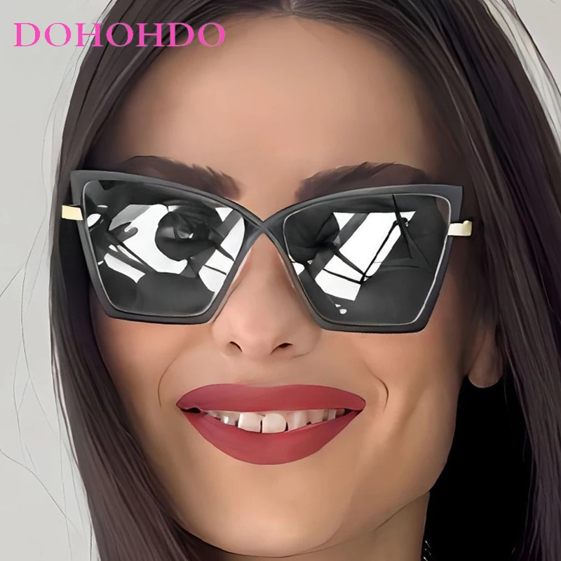 

Luxury Designer Metal Frame Cat Eye Punk Women's Sunglasses Fashion Brand Men Sunglass Travel Party Eyewear Female UV400 Lentes