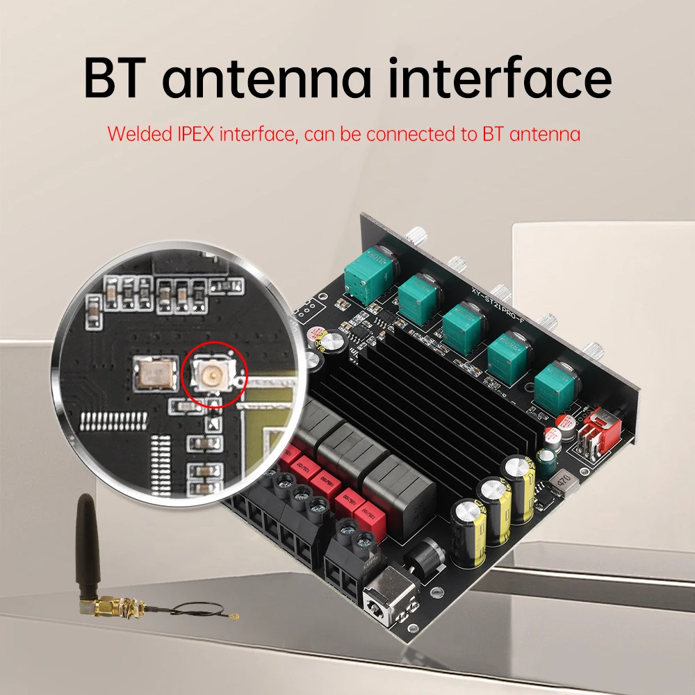 Bluetooth Subwoofer Sound Amplifier Board 100W*2+200W 2.1 Channel Audio Power Amplifier Module TPA3116D2 Audio Bass AMP ST21PRO