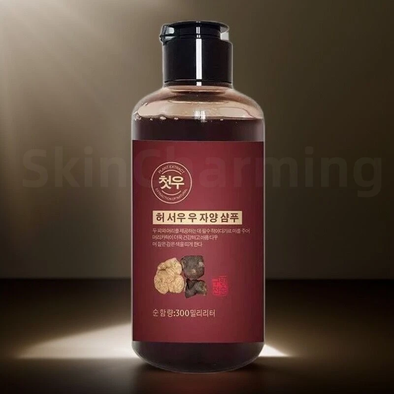 300mL Herbal Shampoo Polygonum multiflorum white to black shampoo Effective Grey Hair Remover Anti White Hair Treatmen