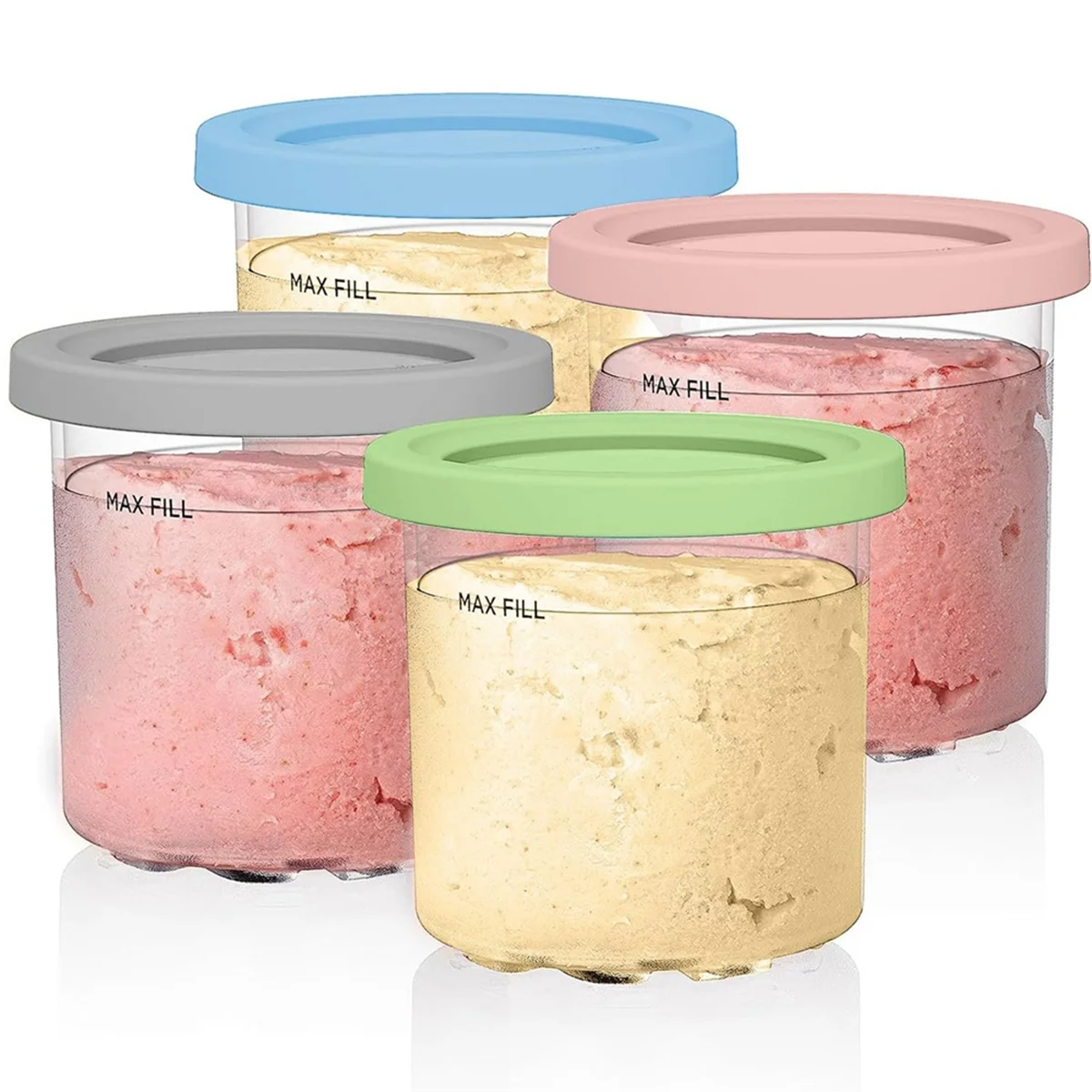 忍者クリーム、アイスクリームメーカー、パイントコンテナ、nc301、nc300、nc299amzシリーズ用の交換用パドルブレードとパイントと蓋